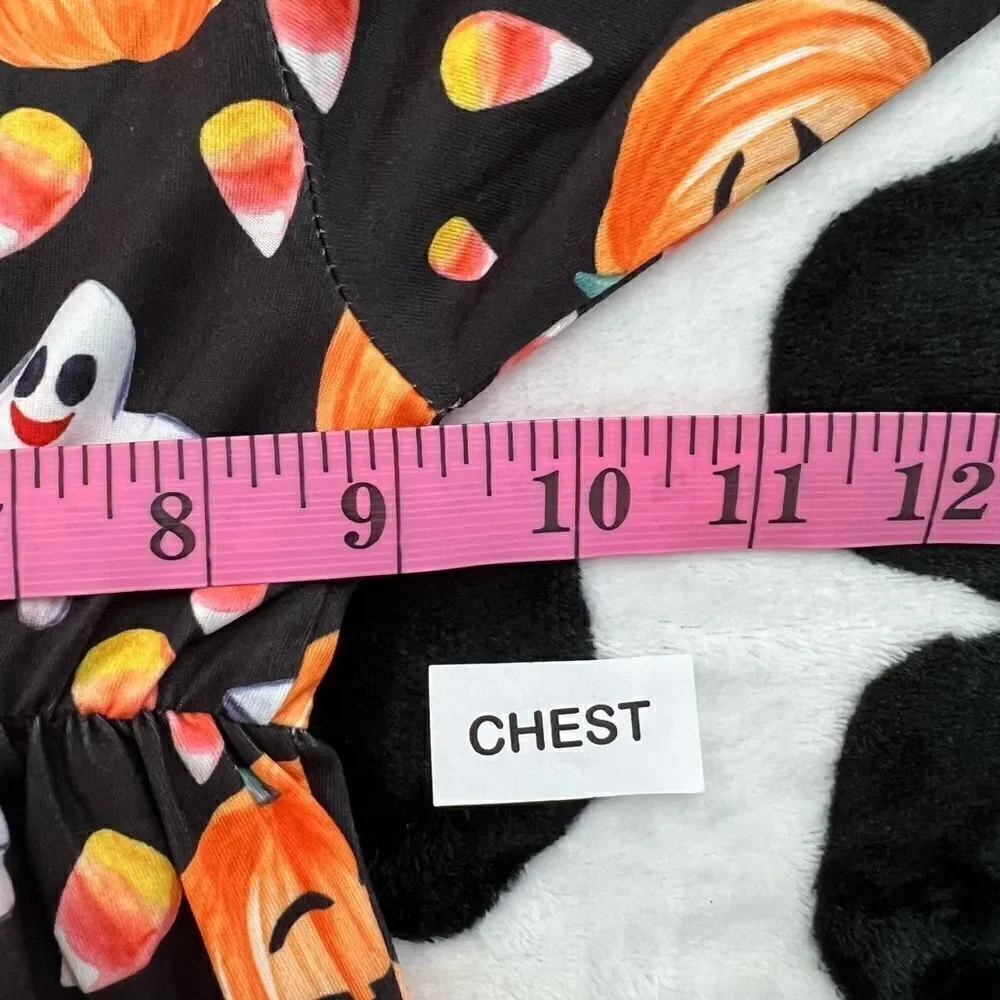 NWOT Baby Girl Halloween Romper & Bow 6-12 months